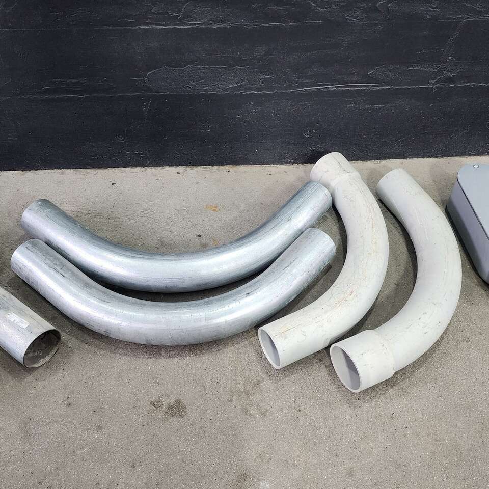 4 inch EMT and PVC fittings