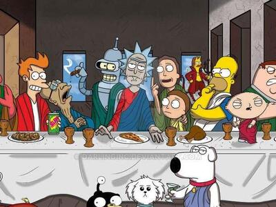 The Last Supper Print (Adult Animation Fan Art)