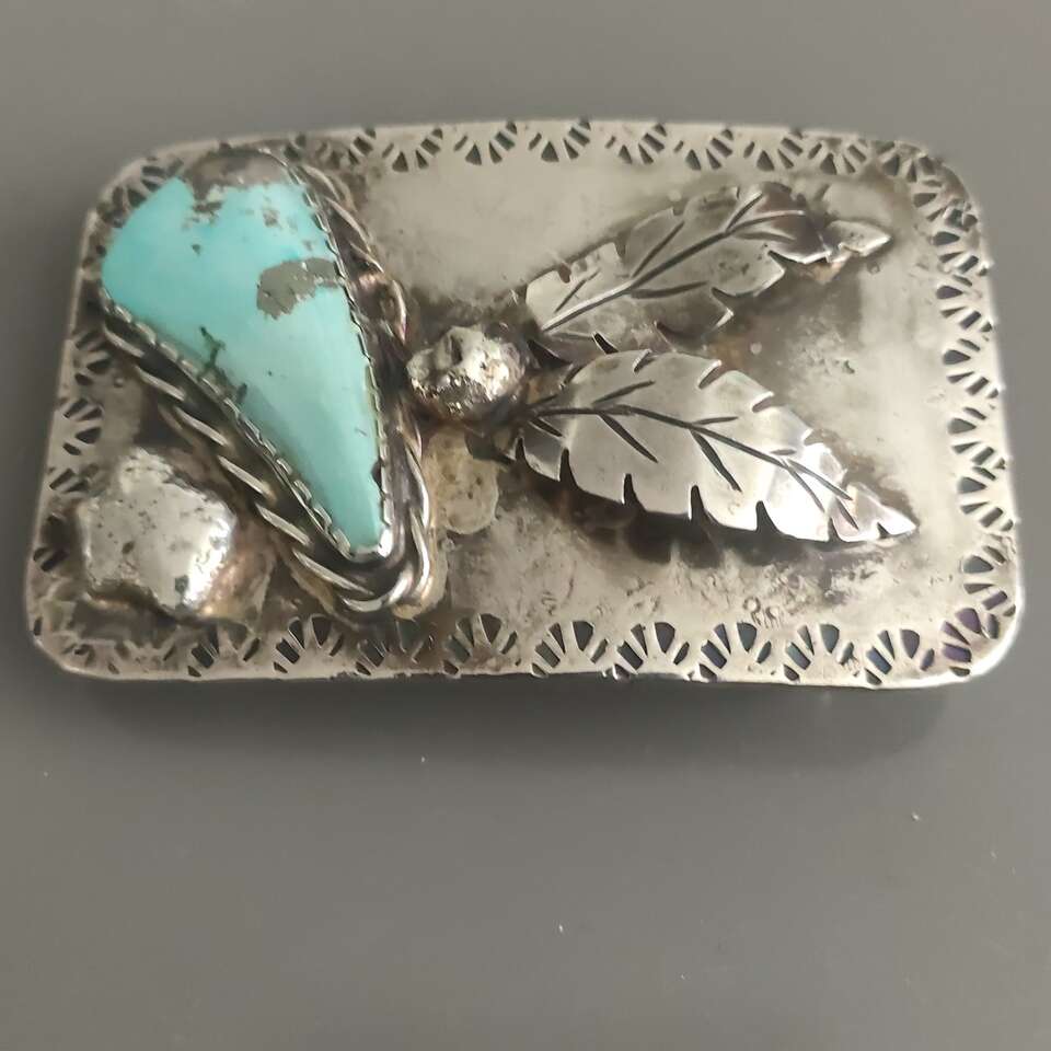 vintage sterling silver belt buckle