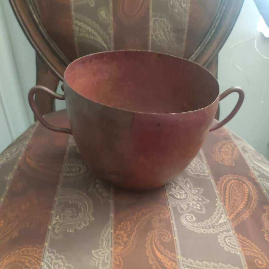 hammered copper pot