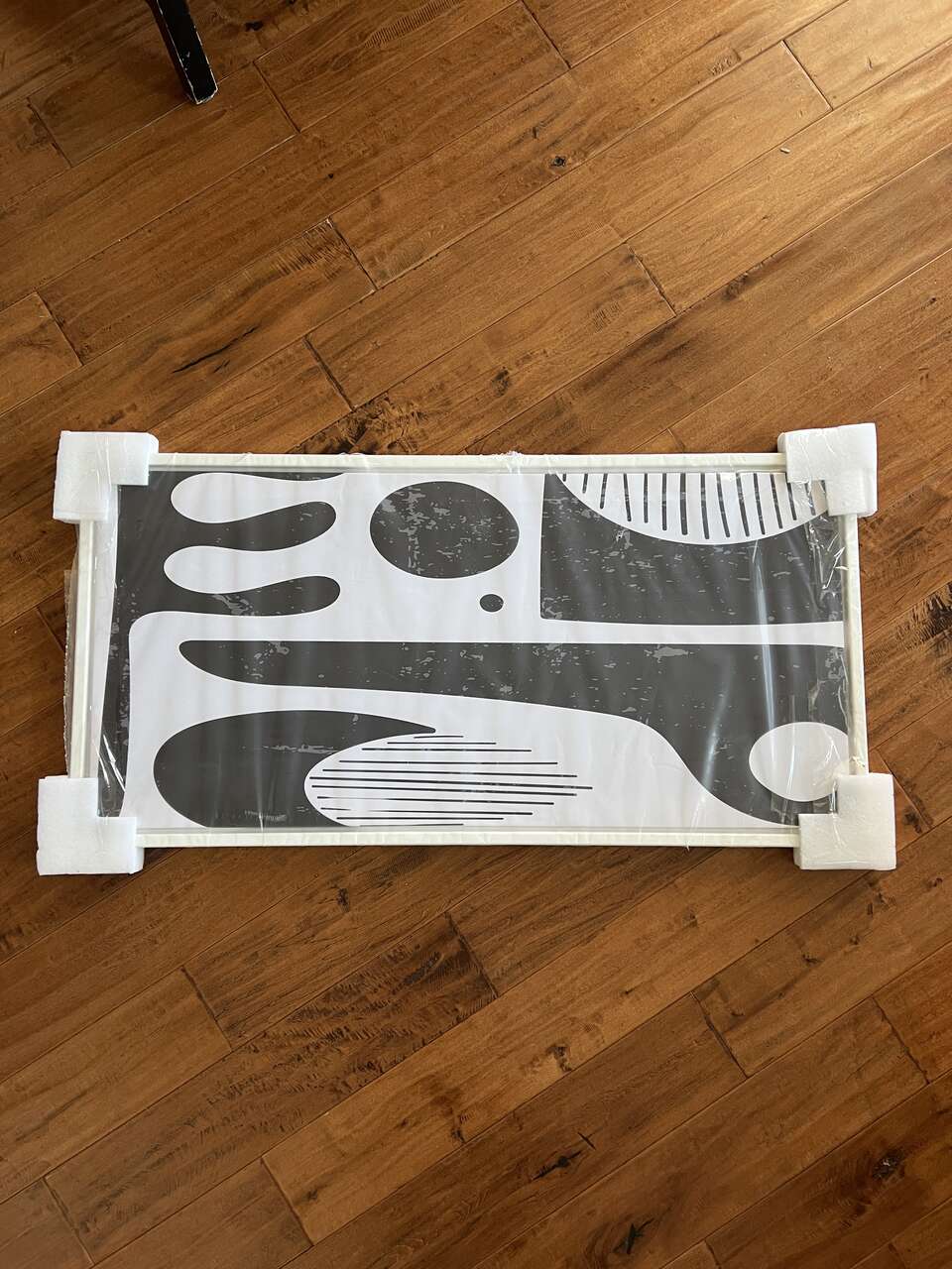 NEW Design Art Modern Wall Picture Hanging abt 20 X 40 Black White Grey