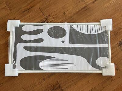 NEW Design Art Modern Wall Picture Hanging abt 20 X 40 Black White Grey