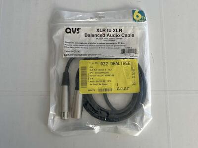 NEW XLR TO XLR Balanced Audio Cable 6 Ft 3-Pin Male to Female Microphone Guitar Mixer Preamp Box