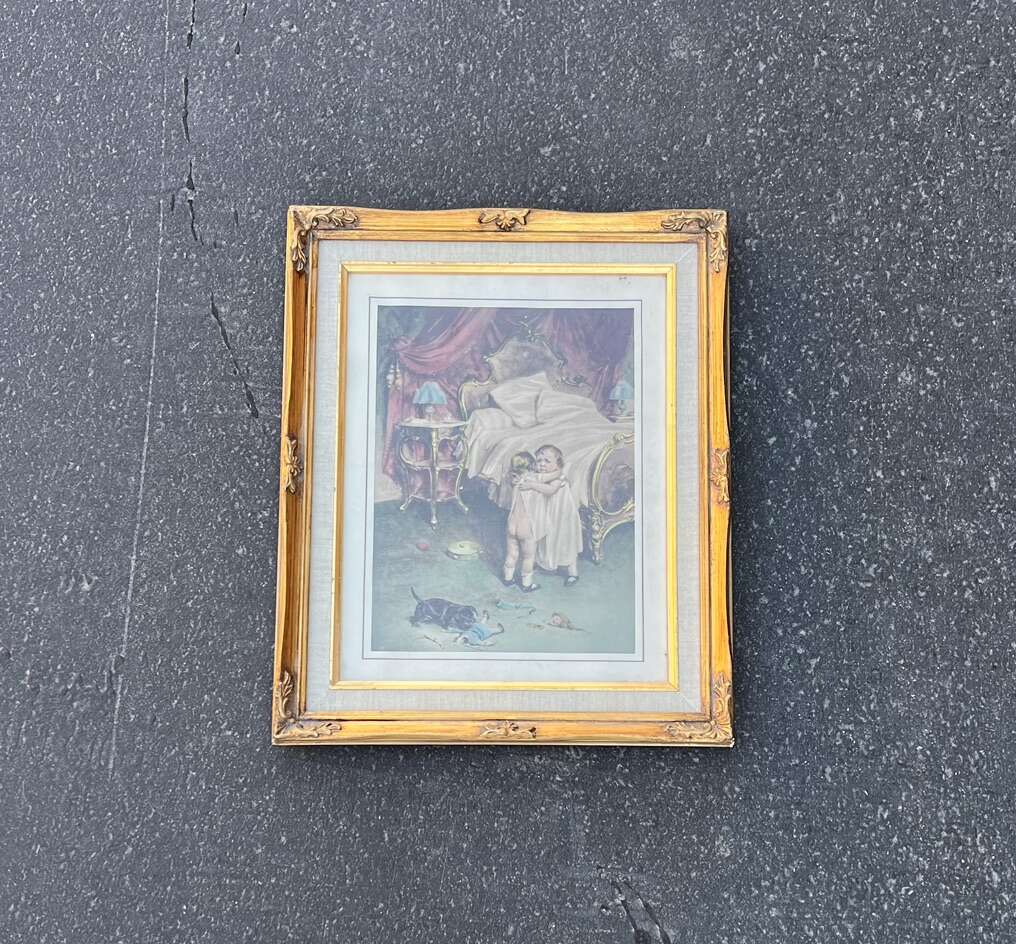 Vintage Art Print First Real Sorrow Taber Prang