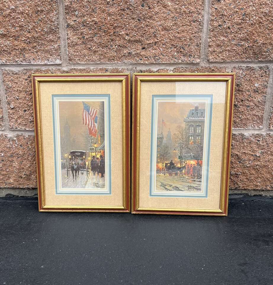 G. Harvey 2 Prints Memories / Carriage Dinner