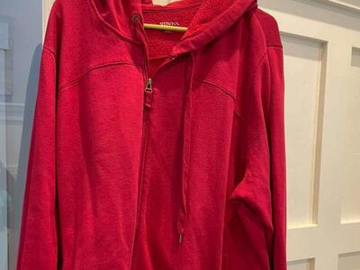 Merona Size 3X Red Hooded Jacket.