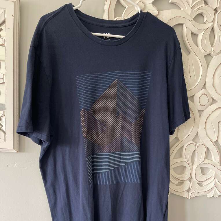 Gap Size XL navy T-Shirt, With Print