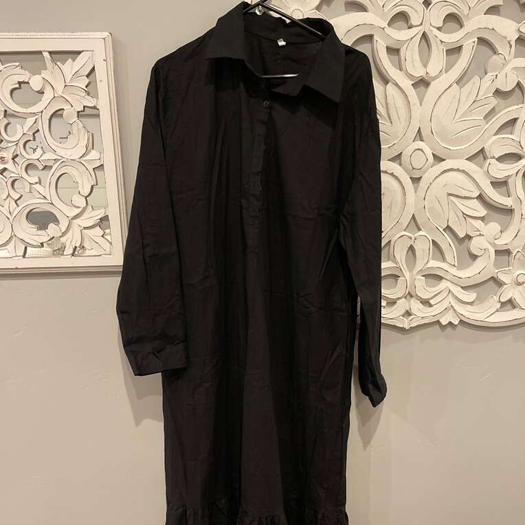 Brand New Size Xxl Black Long Sleeve shirt Dress
