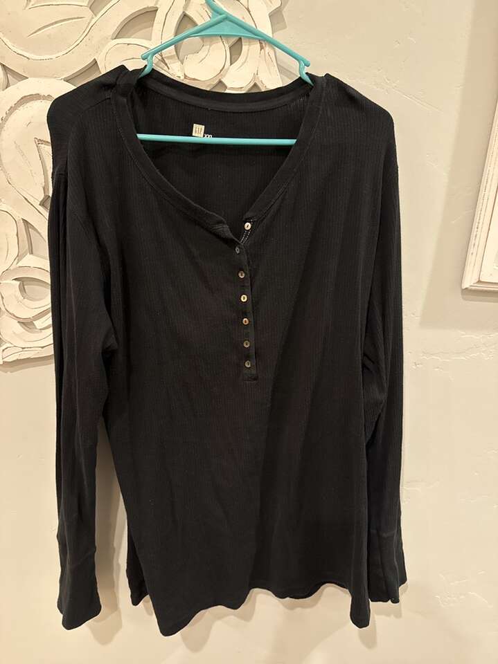 Gap Size XXL Black Ribbed