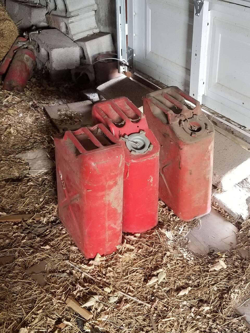 Vintage 5 gallon off road gas cans