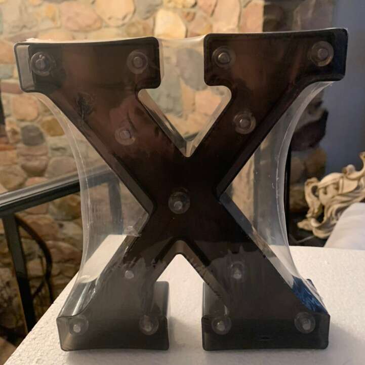 LED Letter Light. Letter X