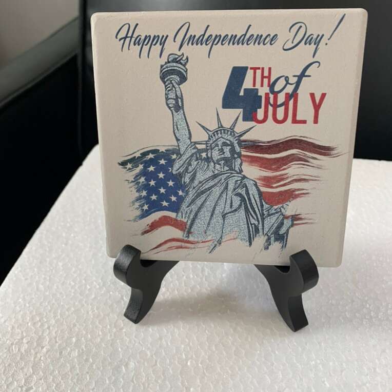 Patriotic Ceramic Tile Plaque