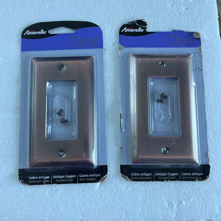 Copper Single Switch Wall Plate Cover. Brand New.