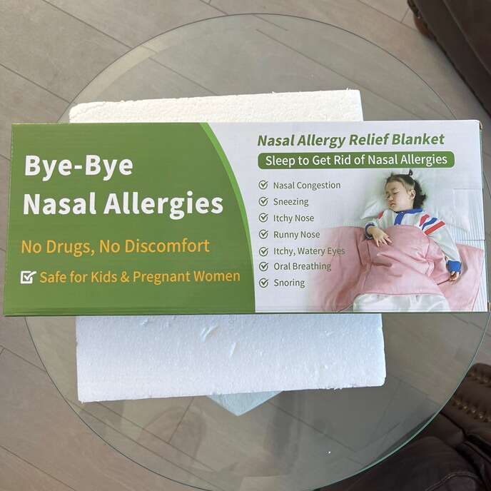 Nasal Allergy Relief Blanket. Brand New In Box