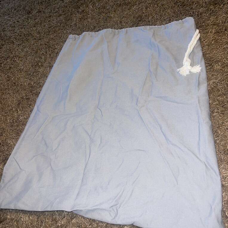 Large Gray Drawstring Bag