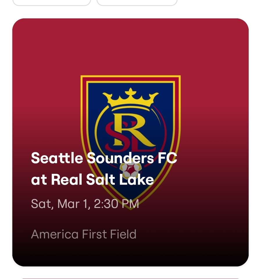 2 Excellent Real Salt Lake Vs Seattle Sounders FC 3/1 (2nd Row)