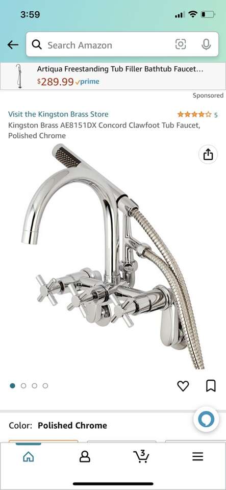 Kingston Bath Tub Faucet With Hand Shower