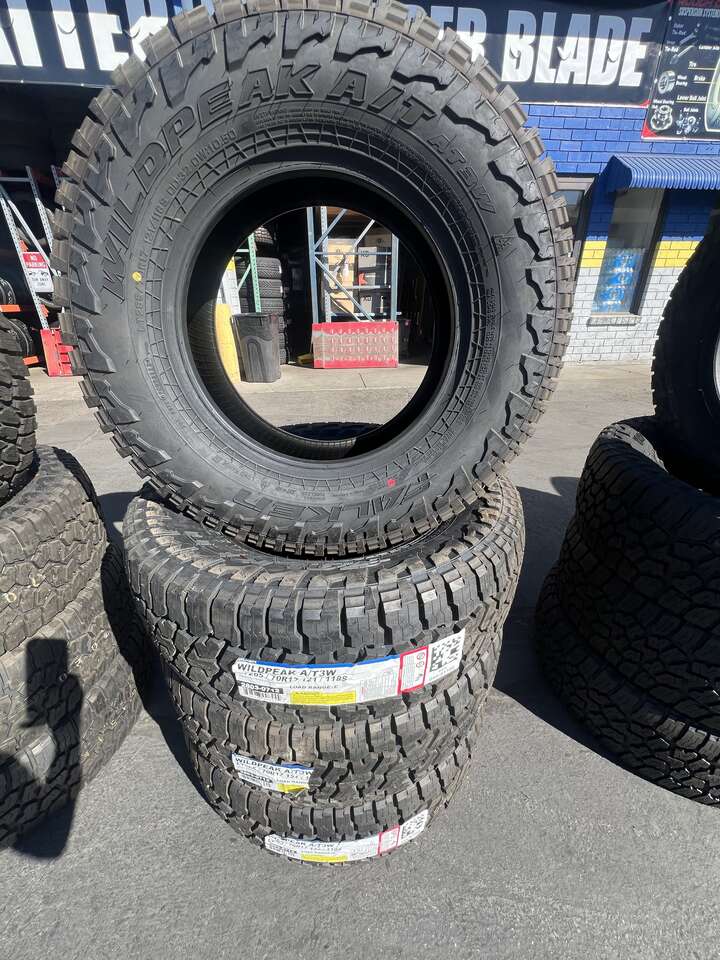FULL SET OF LT265/70R17 FALKEN WILD PEAK A/T3 LOAD RANGE E 10PLY, WITH 55K MILES WARRANTY. AWESOME DEAL