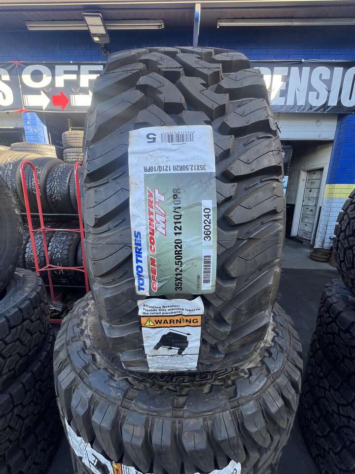 SET OF LT35X12.50R20 TOYO OPEN COUNTRY M/T LOAD RANGE E 10PLY , AWESOME DEAL