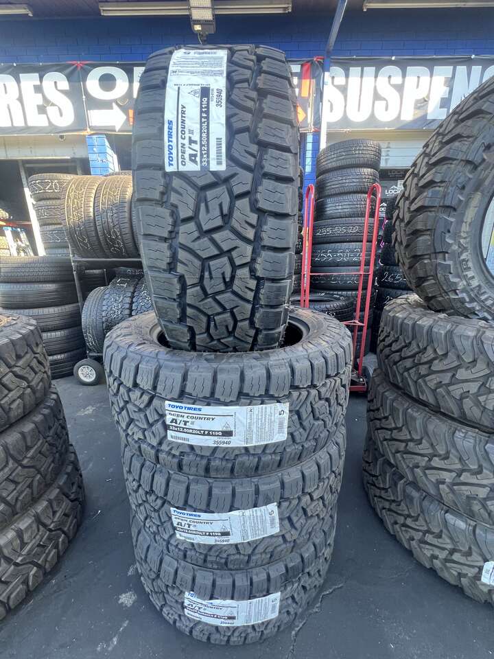 SET OF LT35X12.50R20 TOYO OPEN COUNTRY A/T LOAD RANGE E 10PLY ,WITH 55.000 MILES WARRANTY AWESOME DEAL