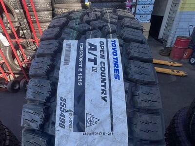 SET OF LT265/70R17 TOYO OPEN COUNTRY A/T LOAD RANGE E 10PLY ,WITH 55.000 MILES WARRANTY AWESOME DEAL