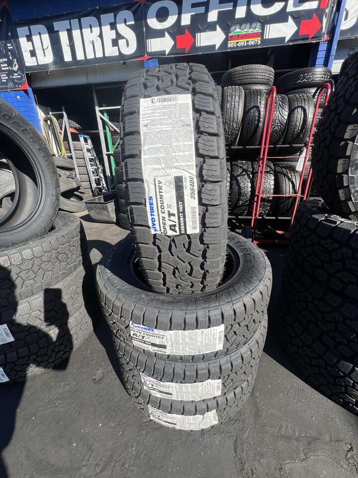 SET OF 225/65R17 TOYO OPEN COUNTRY A/T LOAD RANGE E 10PLY ,WITH 55.000 MILES WARRANTY AWESOME DEAL