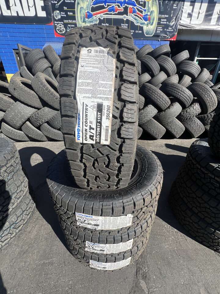 SET OF P265/70R17 TOYO OPEN COUNTRY A/T ,WITH 55.000 MILES WARRANTY AWESOME DEAL