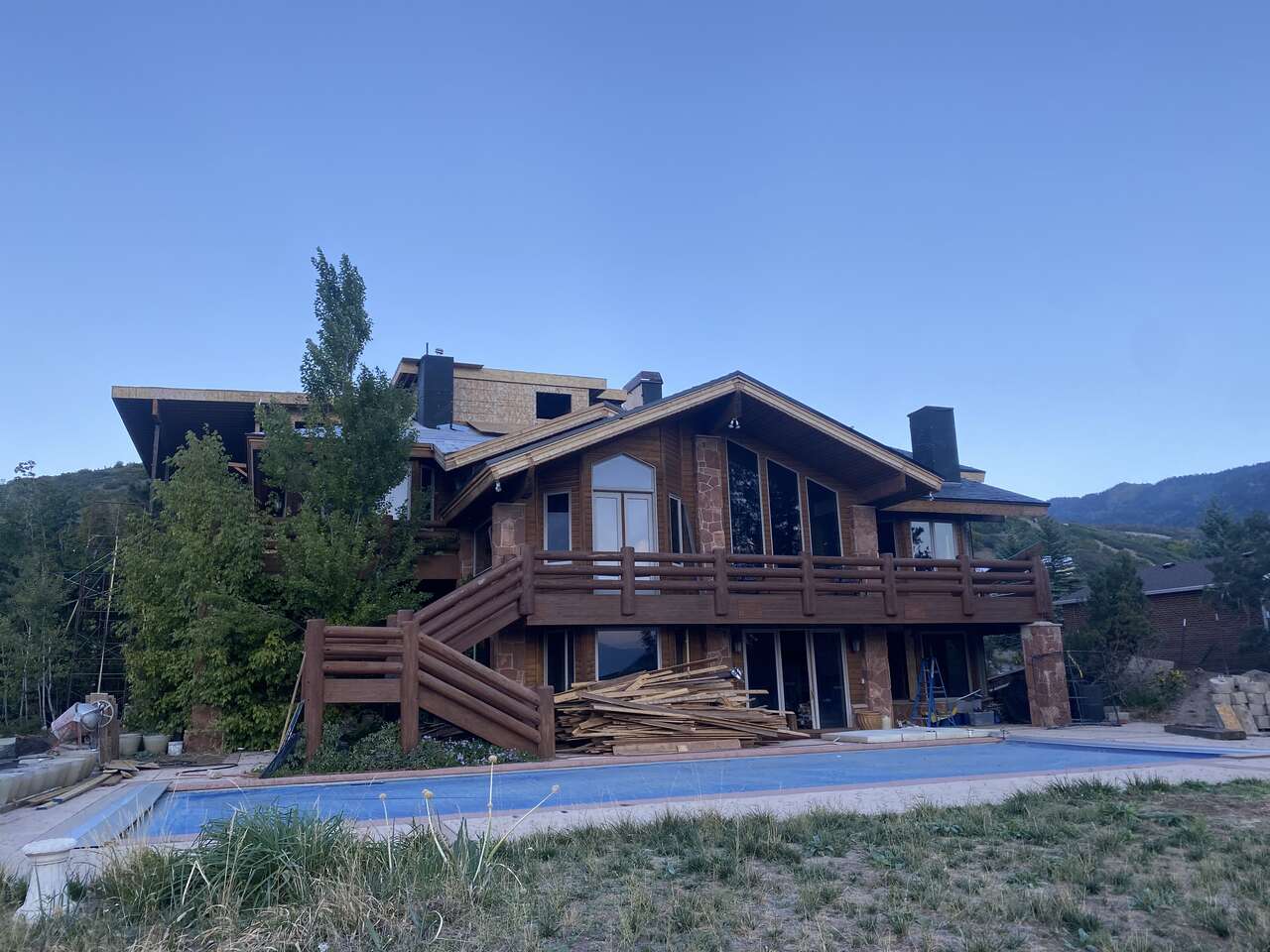 8 inch LOG RAILINGS for sale!