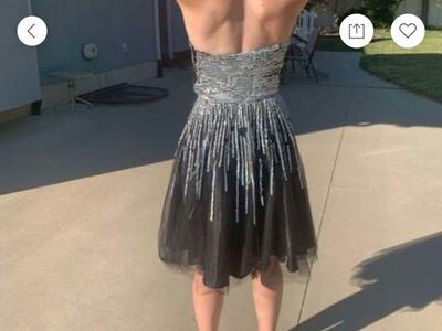 Black And Silver Dress For Rent Or Buy
