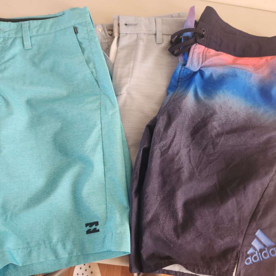 Callaway, Billabong & Addidas shorts