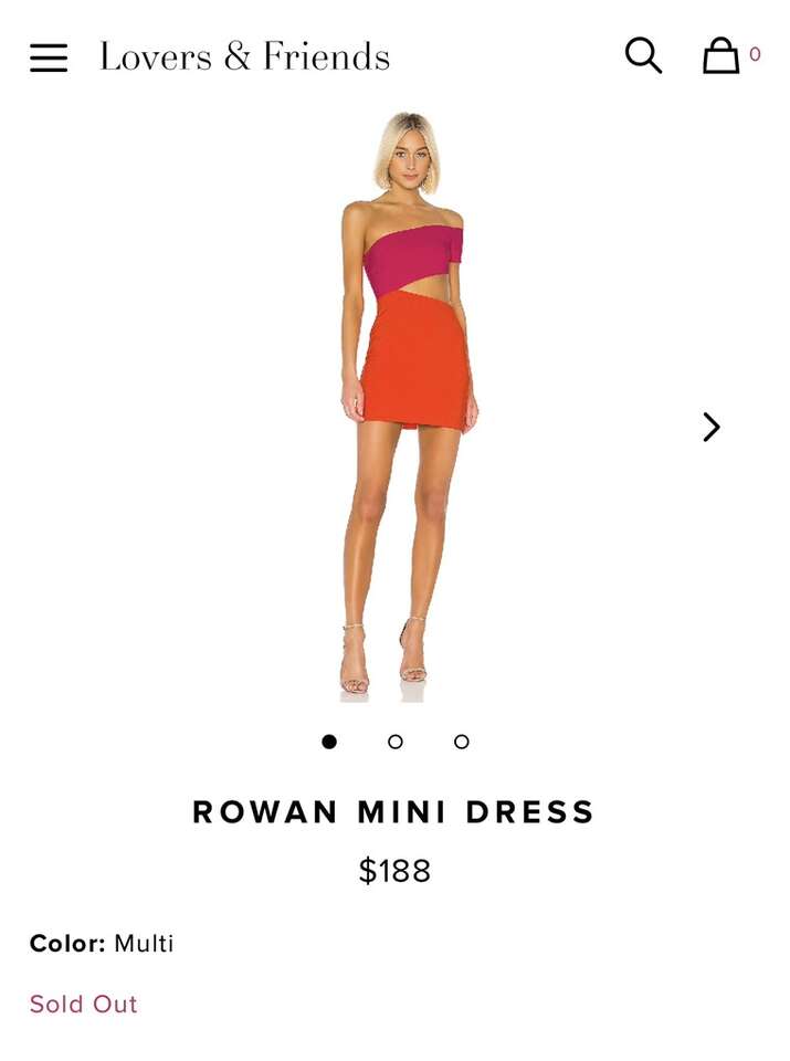NWT, Lovers and friends Rowan Mini Dress