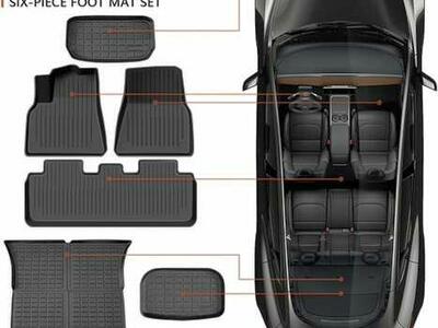 Tesla Model Y 6 Piece Waterproof Floor Mats