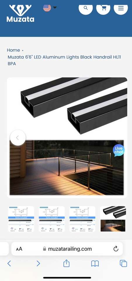 Handrail Modern Design LED Light Indoor & Outdoor
