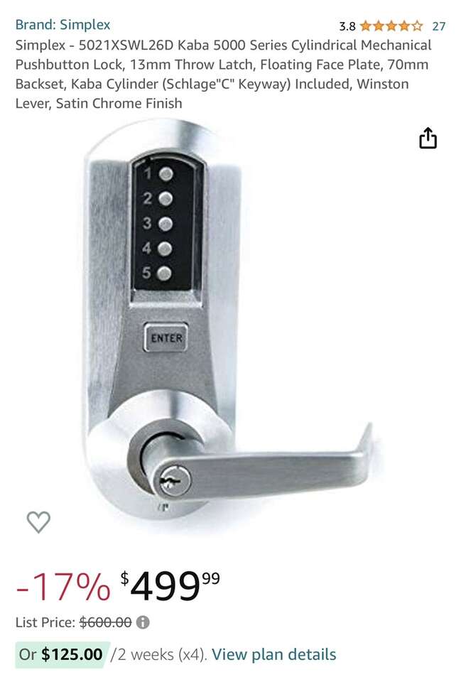 Keyless Door Entry Lock