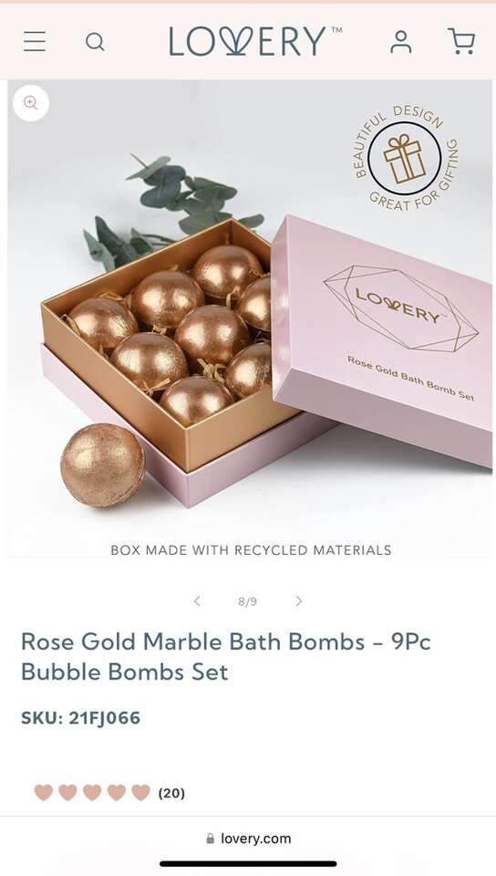 24K Rose Gold Bath Bomb Set/ Gift Self Care