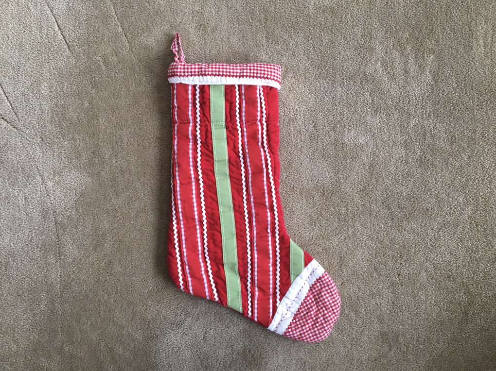 Pottery Barn Kids Christmas Stocking (ribbon)