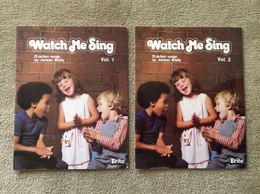 Two Vintage Watch Me Sing Music Books