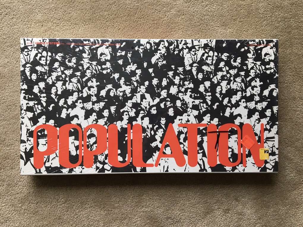 Vintage 1971 Population Board Game