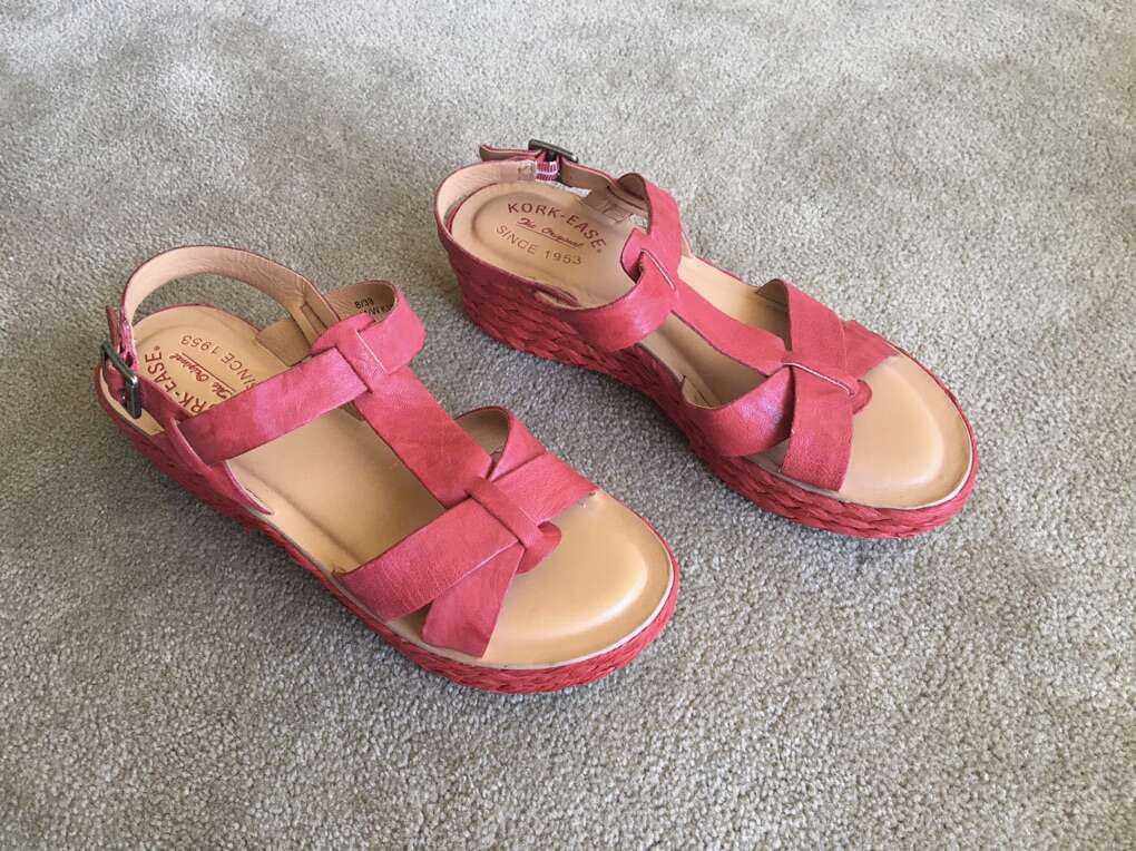 Kork-Ease Ande Espadrille sandals, red, size 8, EU 39