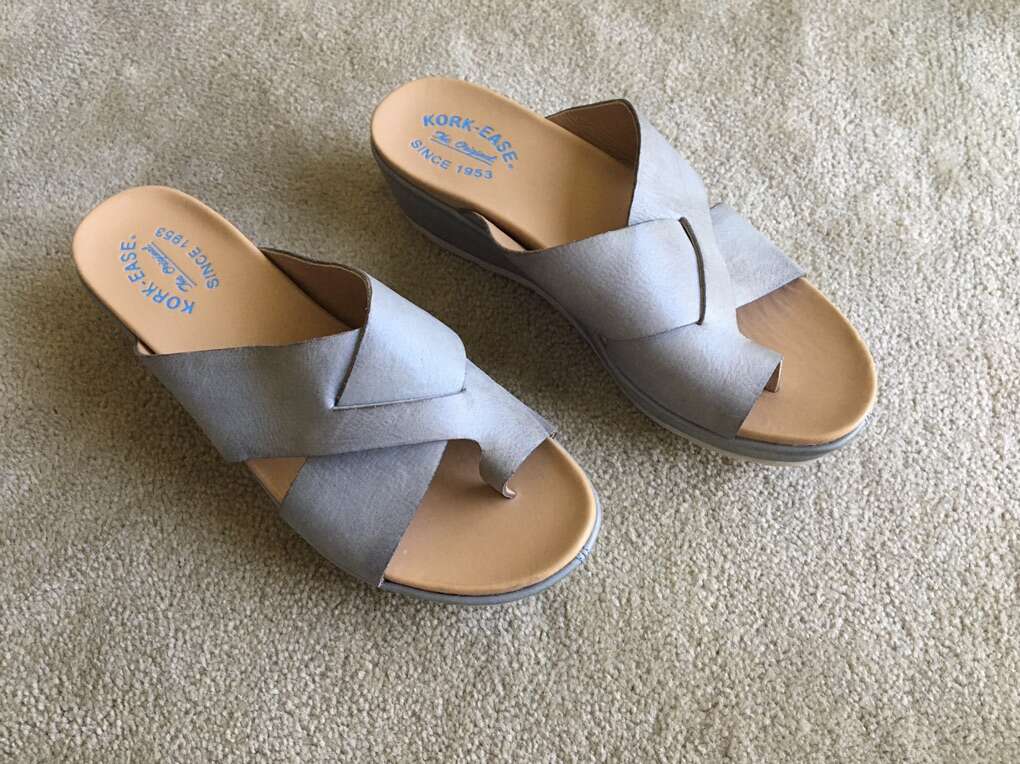 Kork-Ease Gray Slip-on Sandals