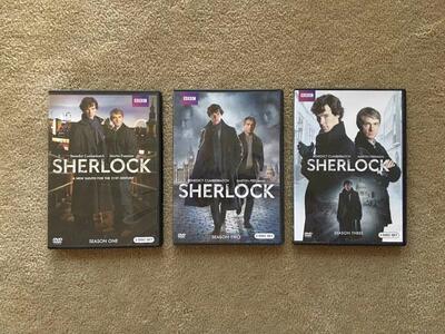 BBC Sherlock DVDs, Seasons 1, 2, & 3