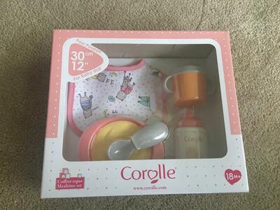 NEW Corolle Mealtime Set for Dolls