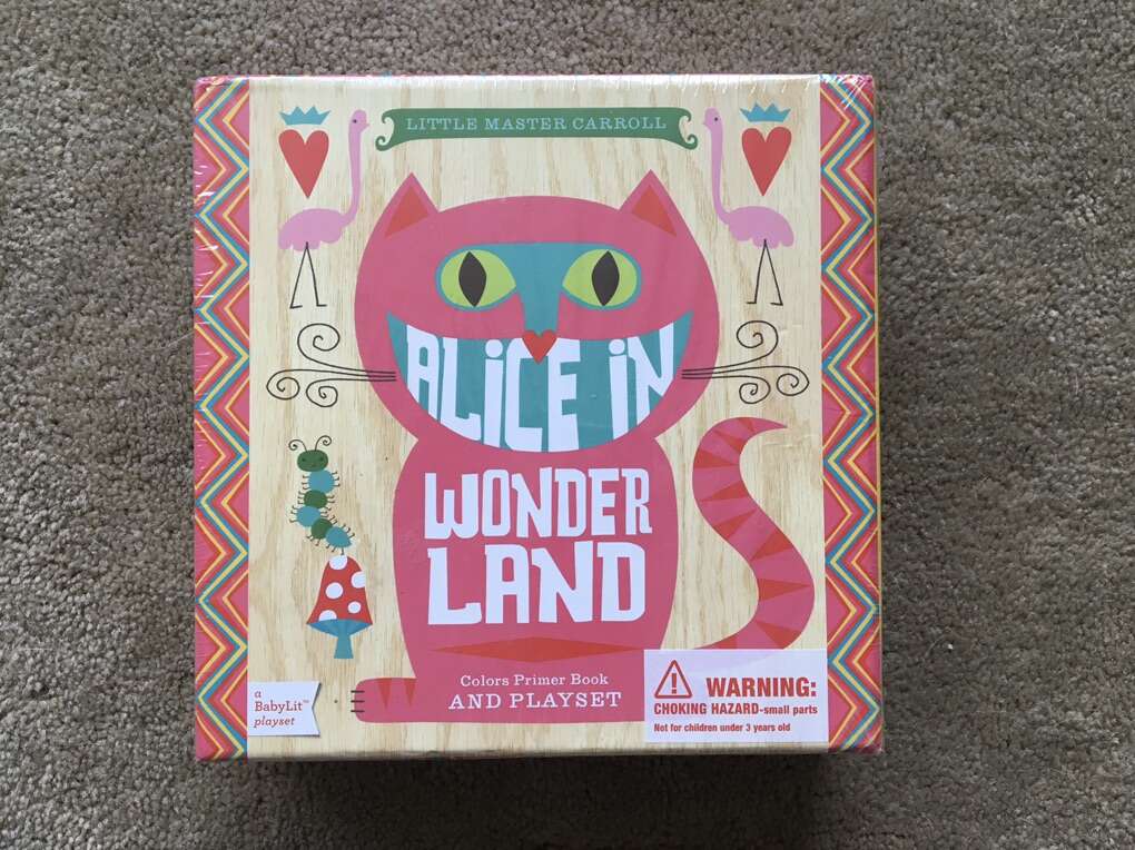 NEW BabyLit Alice in Wonderland Book and Playset