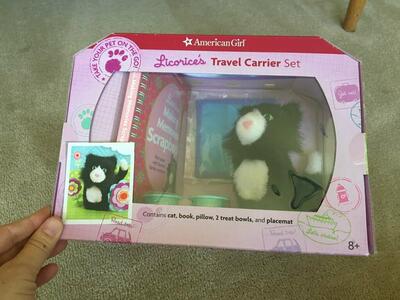 NEW American Girl Licorice's Travel Carrier Set