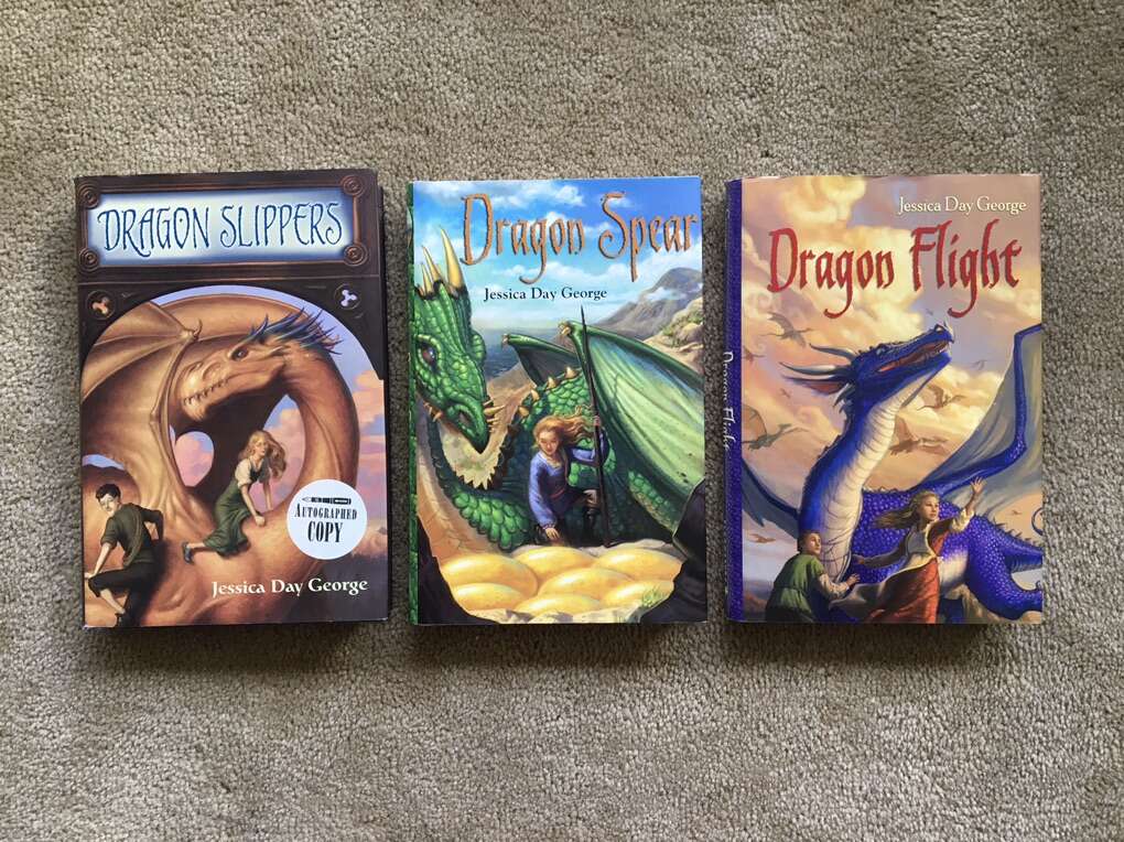 Dragon Slippers Trilogy, by Jessica Day George (hardcovers—ONE SIGNED)