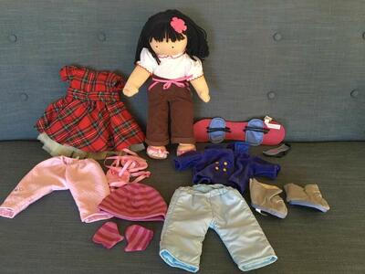 Pottery Barn Kids 17-inch Cloth Doll and Clothes