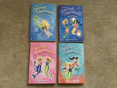 4 Usborne The Secret Mermaid Books, by Sue Mongredien