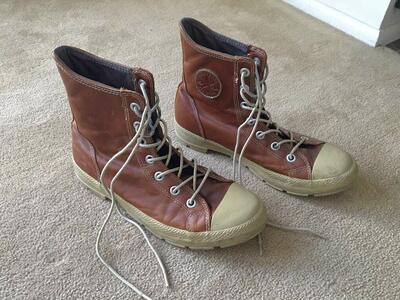 Converse All Star Leather High Tops, Men’s 11