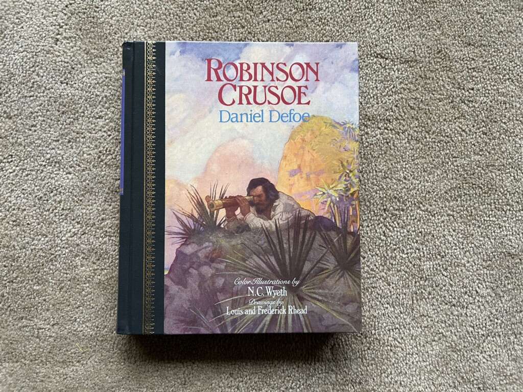 Robinson Crusoe, by Daniel Defoe, illustrated by N.C. Wyeth