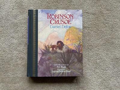 Robinson Crusoe, by Daniel Defoe, illustrated by N.C. Wyeth